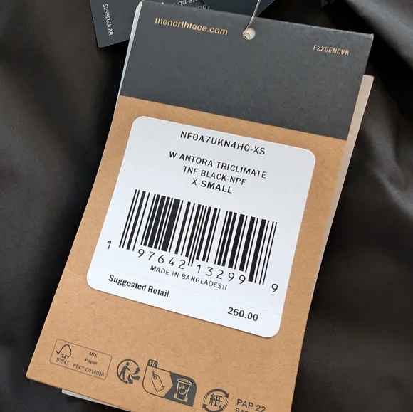 NEW! Women's The North Face Antora Triclimate Jacket Size XS Black - Picture 3 of 7